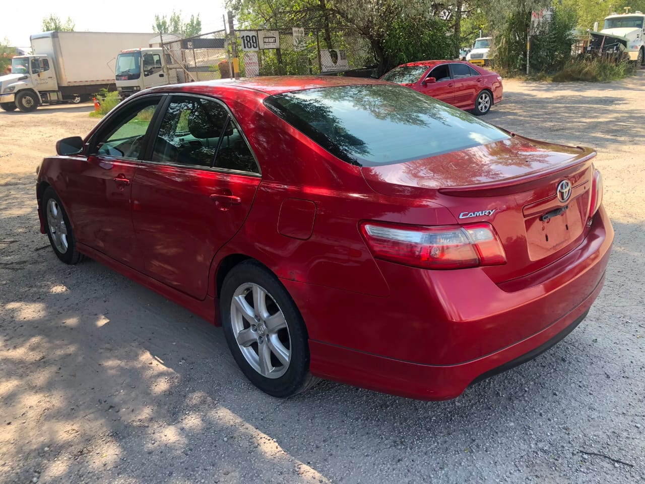 Red 2008 Toyota Camry detail view